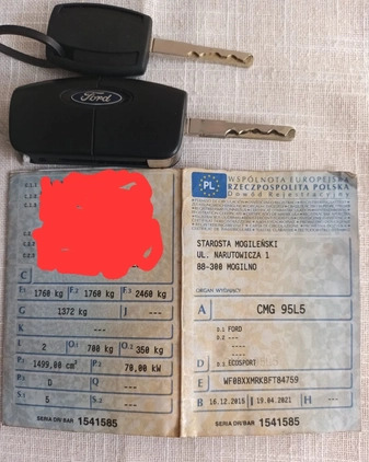 Ford EcoSport cena 35499 przebieg: 198000, rok produkcji 2015 z Strzelno małe 172